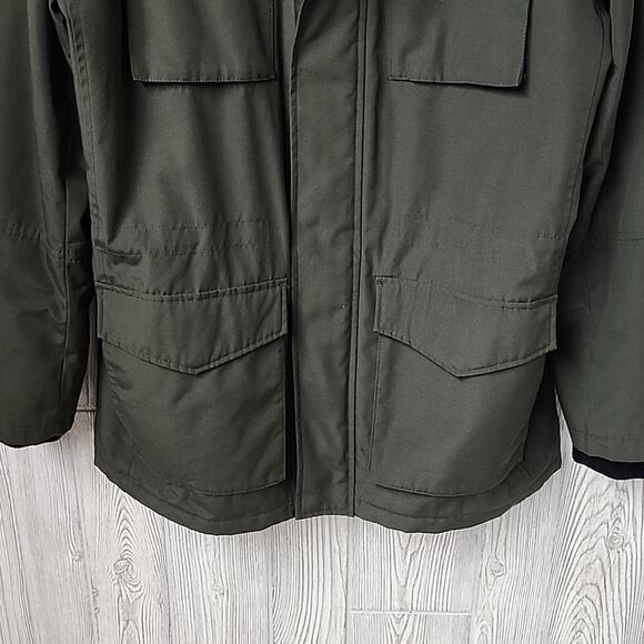 Levi's Arctic Hooded Fleece Lined Four Pocket Parka Jacket Green Mens Size XL - Picture 3 of 13
